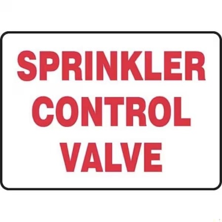 Accuform SAFETY SIGN SPRINKLER CONTROL VALVE MFXG546VP MFXG546VP